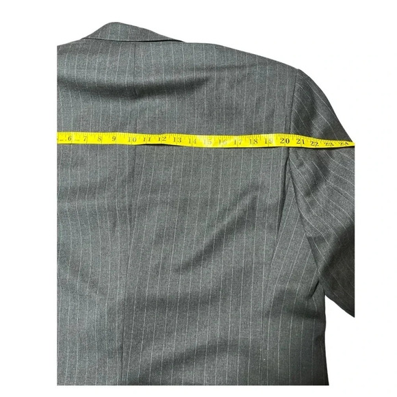 Lauren Ralph Lauren Pure New Wool‎ Blazer Sports Coat Gray Pinstripe - Picture 5 of 12